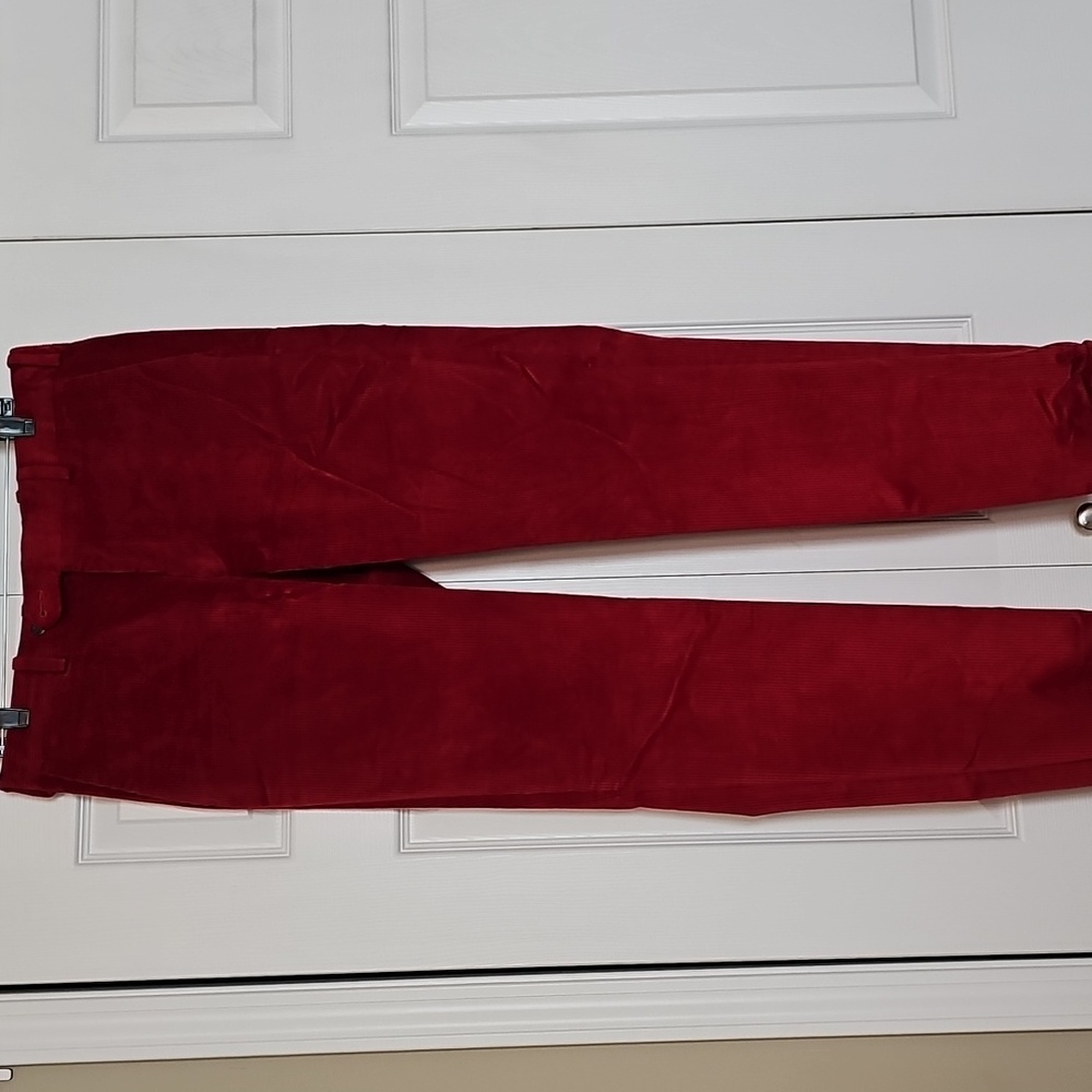 Bullock & Jones Cade Red Corduroy Slacks Size 34R Euc